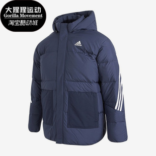 冬季 新款 阿迪达斯正品 Adidas 大童运动休闲保暖连帽羽绒服H45045