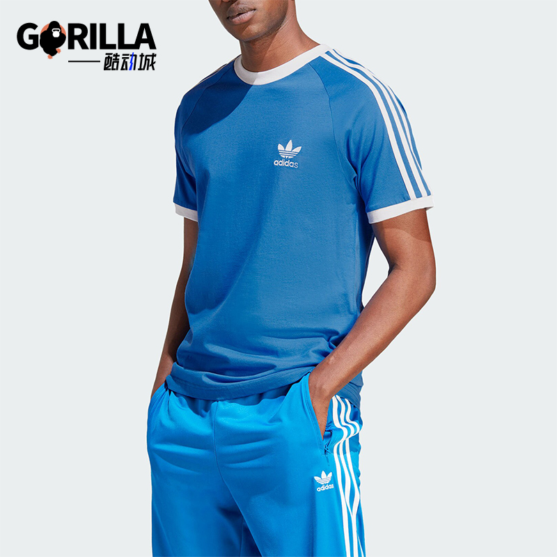 阿迪达斯男士运动简约短袖