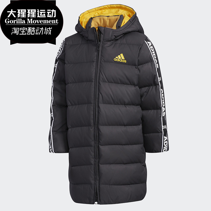 Adidas/阿迪达斯正品冬季新款男小童中长羽绒服外套 EH4135