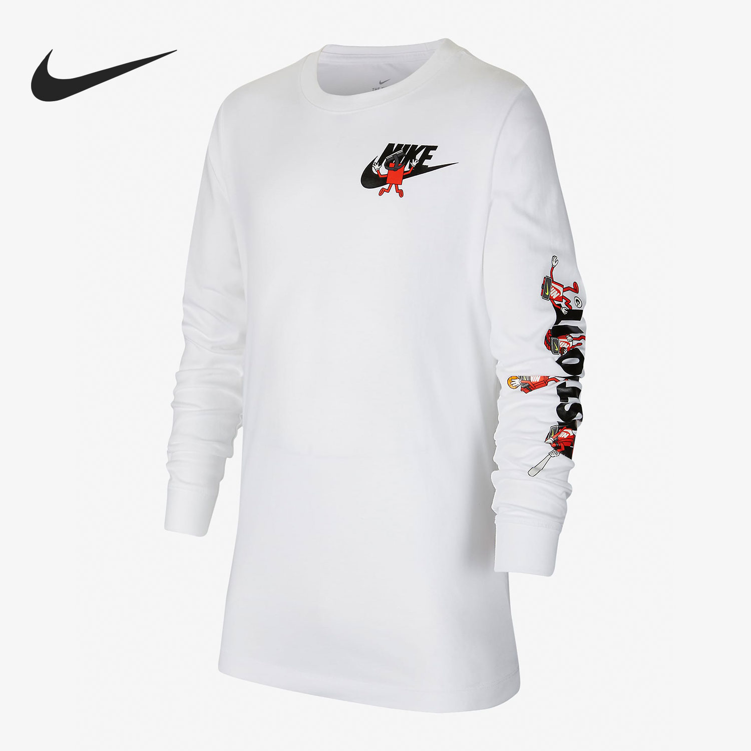 Nike/耐克正品新款 SPORTSWEAR 大童圆领长袖T恤DC7579-100