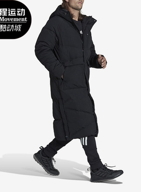 Adidas/阿迪达斯正品冬季男子运动保暖中长款连帽羽绒服HN9927