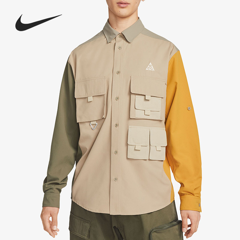 Nike/耐克正品秋季新款男子运动宽松休闲透气长袖衬衫 DN3937-247