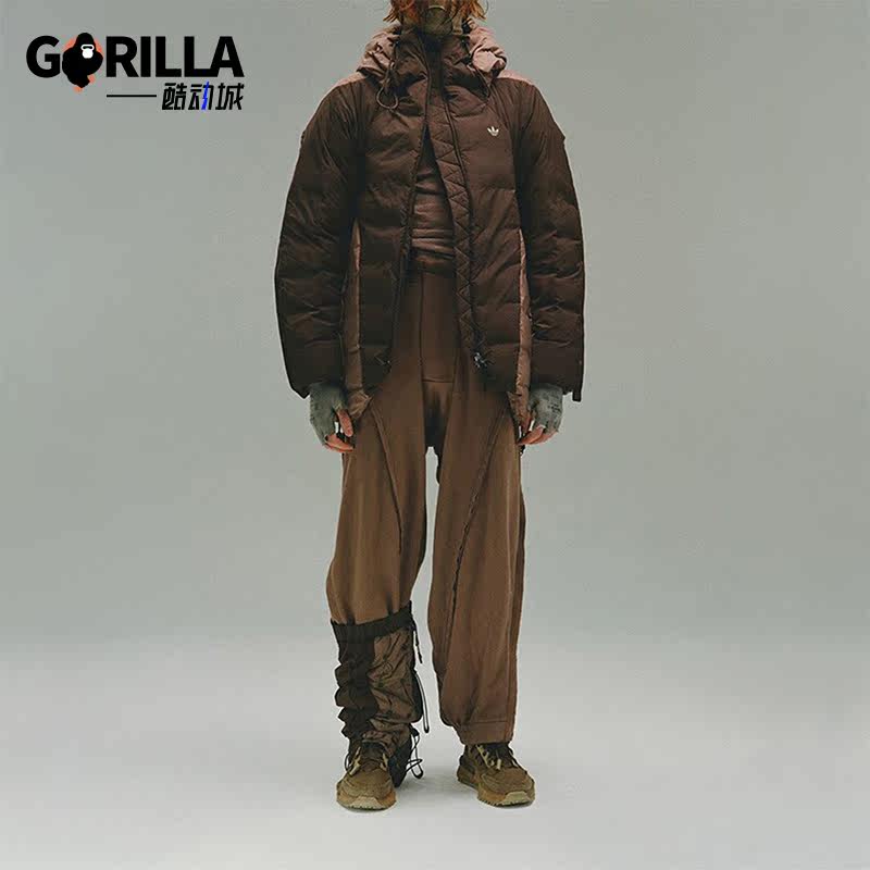 Adidas/阿迪达斯正品三叶草情侣联名轨界裹茧式羽绒服IX4344