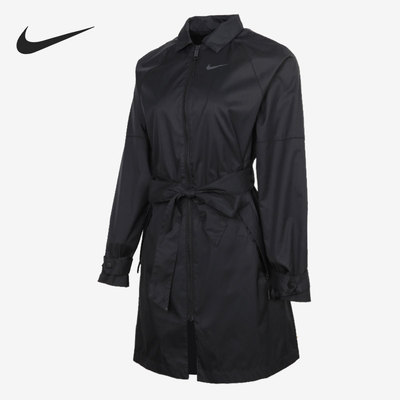 nike耐克正品女中长款翻领外套