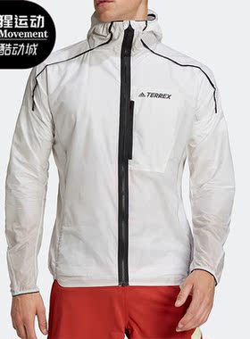 Adidas/阿迪达斯正品运动连帽防风男透气休闲户外夹克外套 HA7538