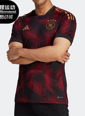Adidas/阿迪达斯正品德国队球迷版男子夏透气足球短袖球衣 HJ9604
