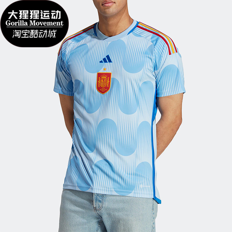 阿迪达斯男士足球运动球衣
