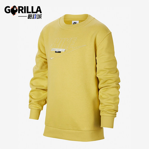 Nike/耐克正品春季大童圆领休闲运动针织长袖卫衣FN9095-700
