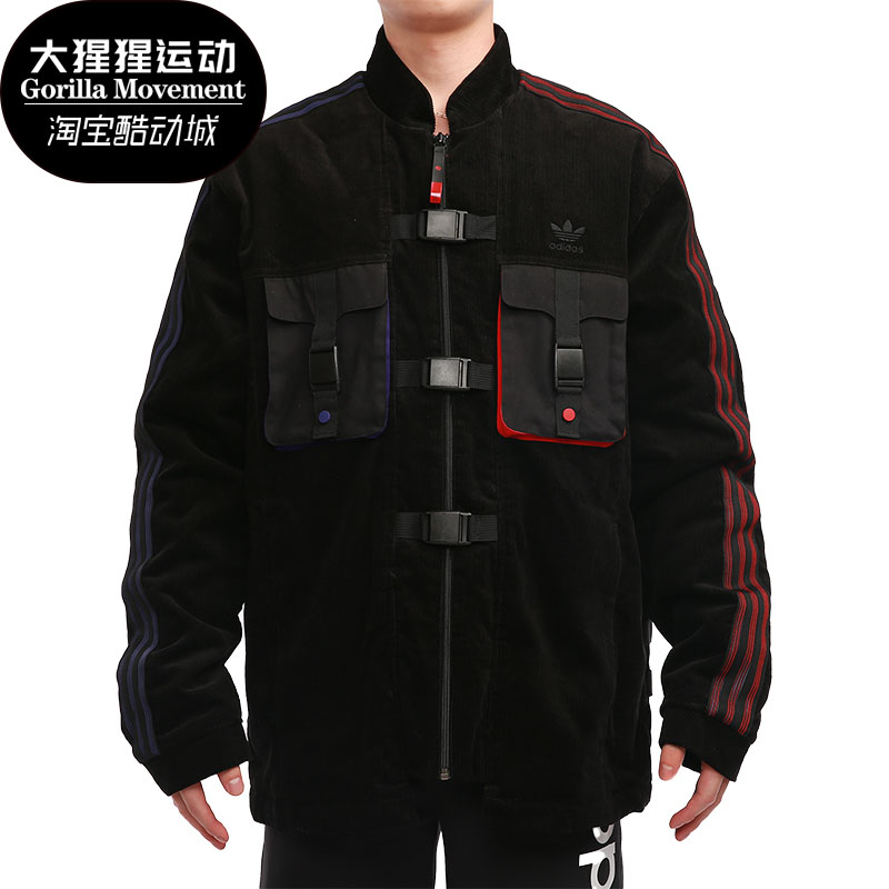 阿迪达斯男子保暖灯芯绒运动棉服