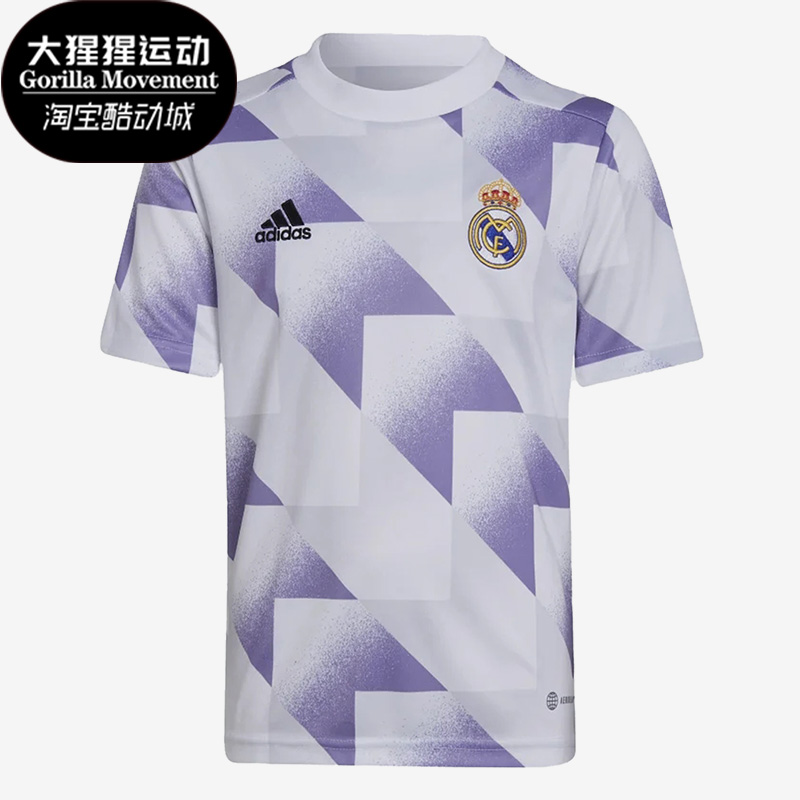 阿迪达斯男子运动热身短袖