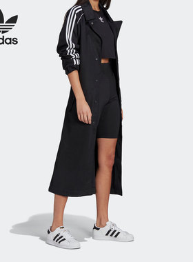 Adidas/阿迪达斯正品三叶草女子长款运动休闲夹克外套 GM5367