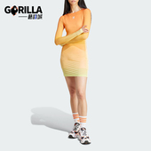 渐变长袖 三叶草女士经典 连衣裙JF8266 阿迪达斯正品 Adidas