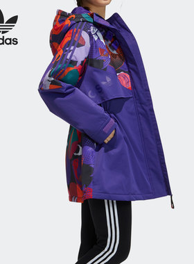 Adidas/阿迪达斯正品三叶草年新款女子运动长款外套GN4742