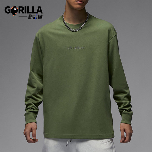 Nike/耐克正品Air Jordan男士圆领宽松运动长袖T恤FJ0703-340