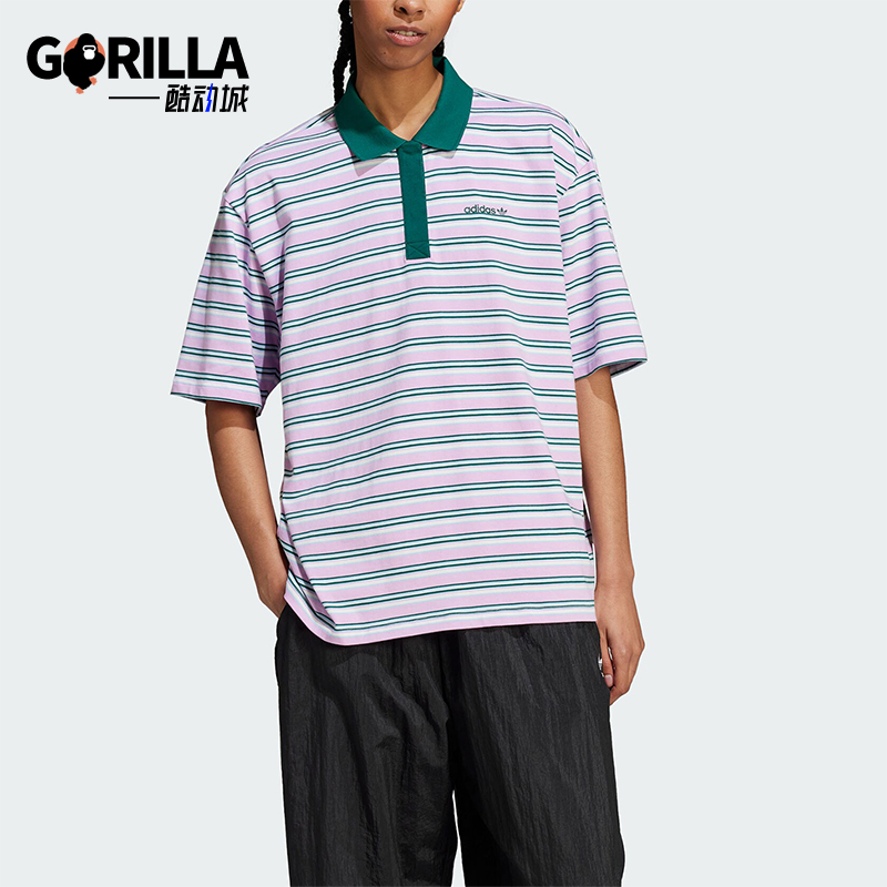 阿迪达斯女士运动休闲POLO衫