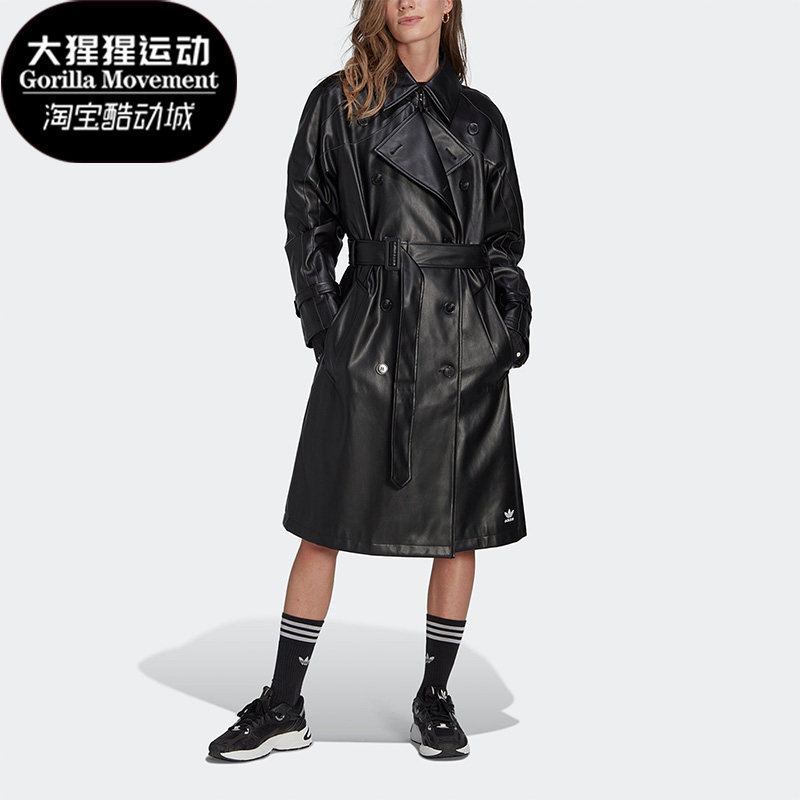 阿迪达斯女子皮衣夹克