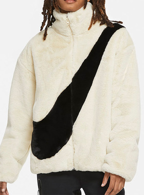 Nike/耐克正品女子大钩人造皮草貂运动夹克外套 CU6559-238