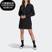 女子运动休闲拉链连衣裙HN3665 三叶草新款 Adidas 阿迪达斯正品