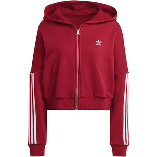 女子健身运动透气连帽外套 三叶草新款 HM2133 阿迪达斯正品 Adidas
