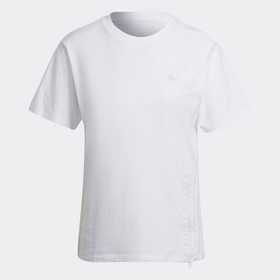 Adidas/阿迪达斯三叶草夏季女子运动休闲白衬衫短袖T恤HF7424