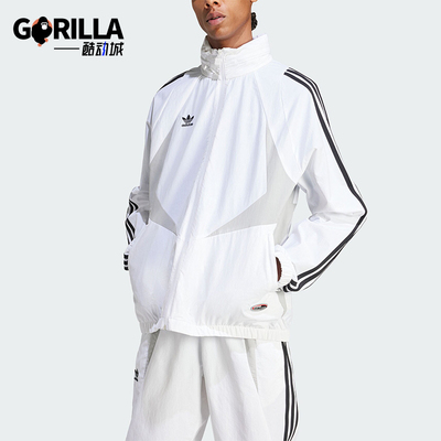 阿迪达斯男士梭织拉链夹克外套