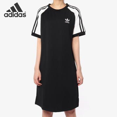 Adidas/阿迪达斯正品新款女子圆领休闲运动短袖连衣裙CE4961