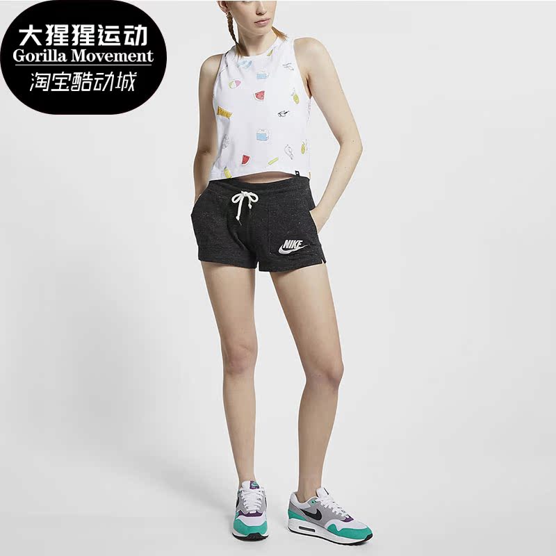 耐克女印花短款运动背心正品