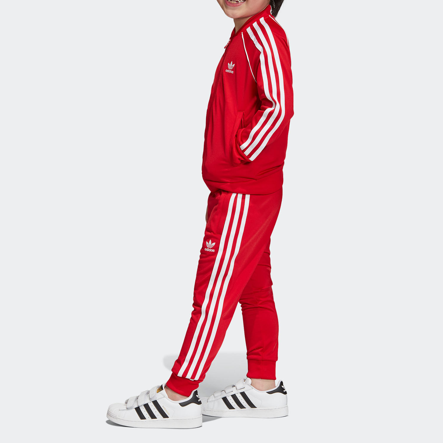 Adidas/阿迪达斯正品新款三叶草 男女小童休闲运动套装EI9866
