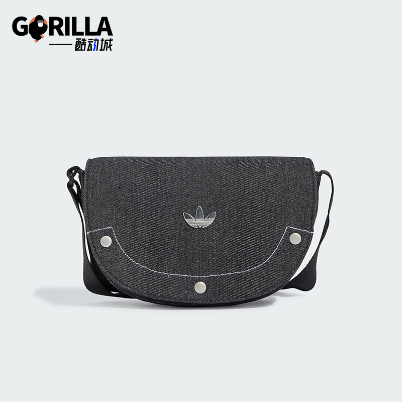 阿迪达斯女士复古时尚运动单肩包