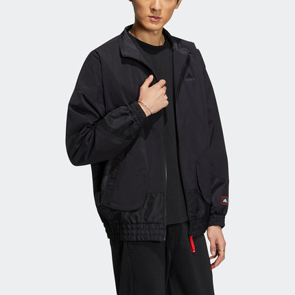 Adidas/阿迪达斯正品春季新款男子运动宽松夹克立领外套HZ3037