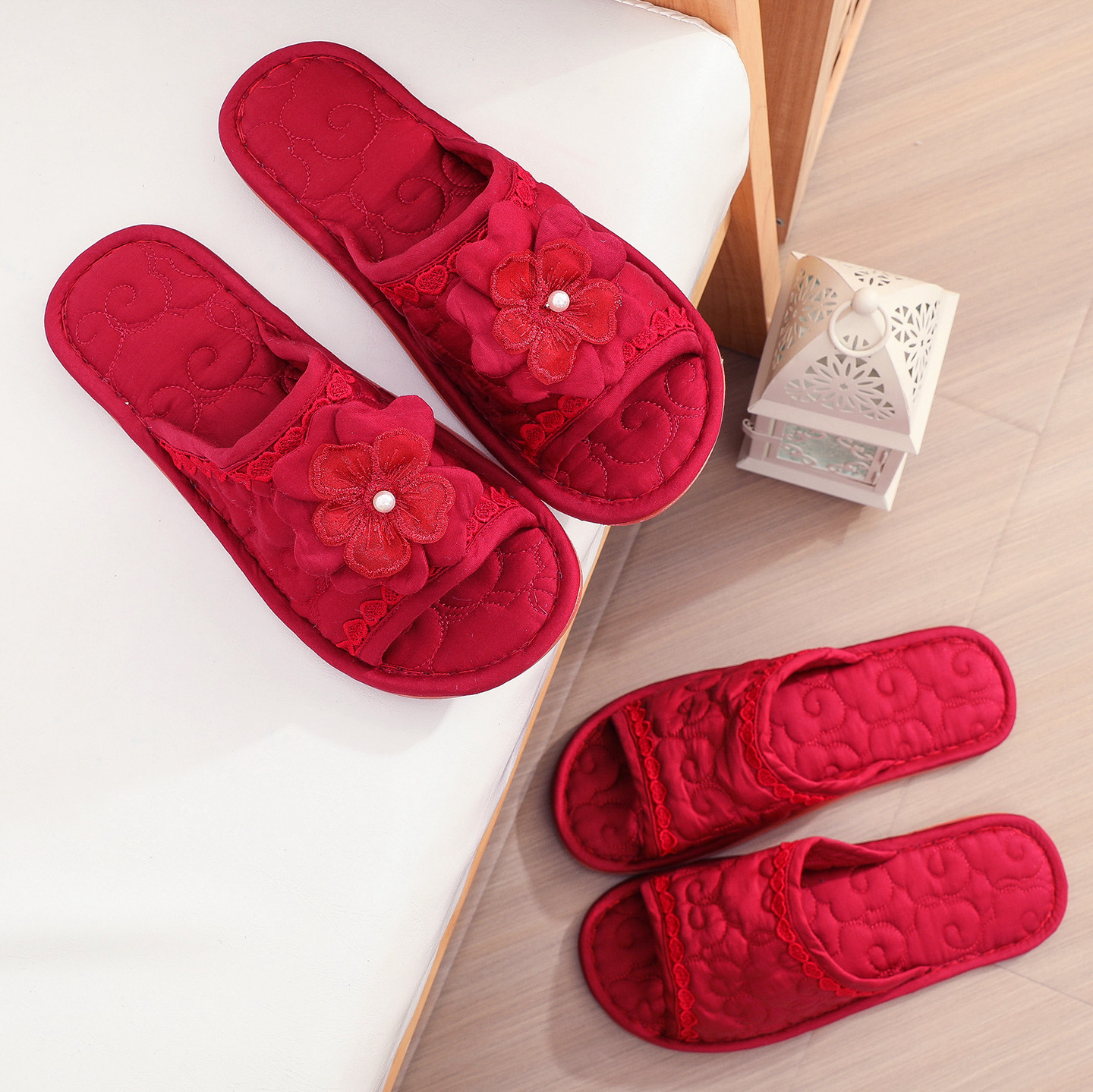 情侣轻奢款结婚拖鞋女式室内家居男款春秋家用防滑牛筋高级感四季