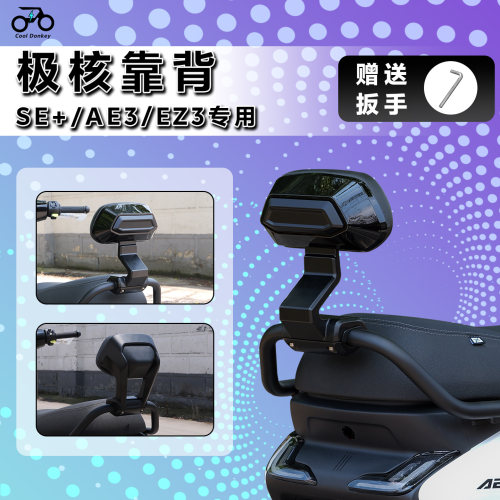 适用极核AE4SE+/AE3/EZ3铝合金靠背原车直上无损安装电动车靠垫
