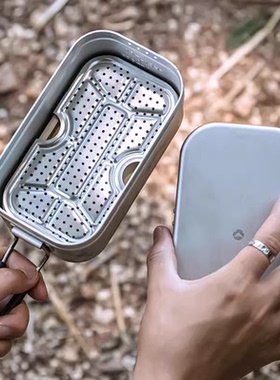 柯曼饭盒蒸网不锈钢2013-W饭盒专用加厚底网户外露营早餐蒸煮套装