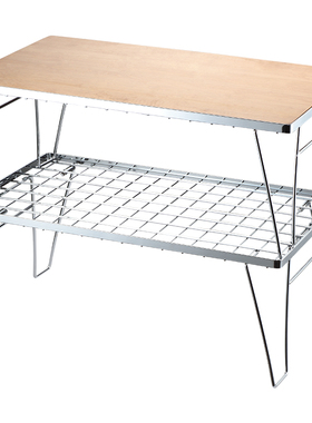 CAMPINGMOON柯曼不锈钢日式折叠桌野营桌户外露营野餐桌烧烤桌