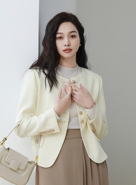 火桐hooton法式圆领小香西装