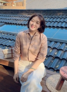 火桐hooton 高定系列 灼灼其华 高密汉麻长袖衬衫YT3001