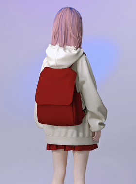 YONAIGA+ 原创简约ins双肩包女 高中学生初中生书包电脑背包女