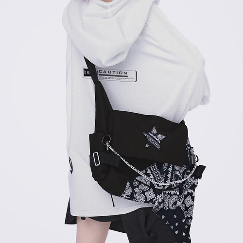 YONAIGA潮酷星星链条男女斜挎包
