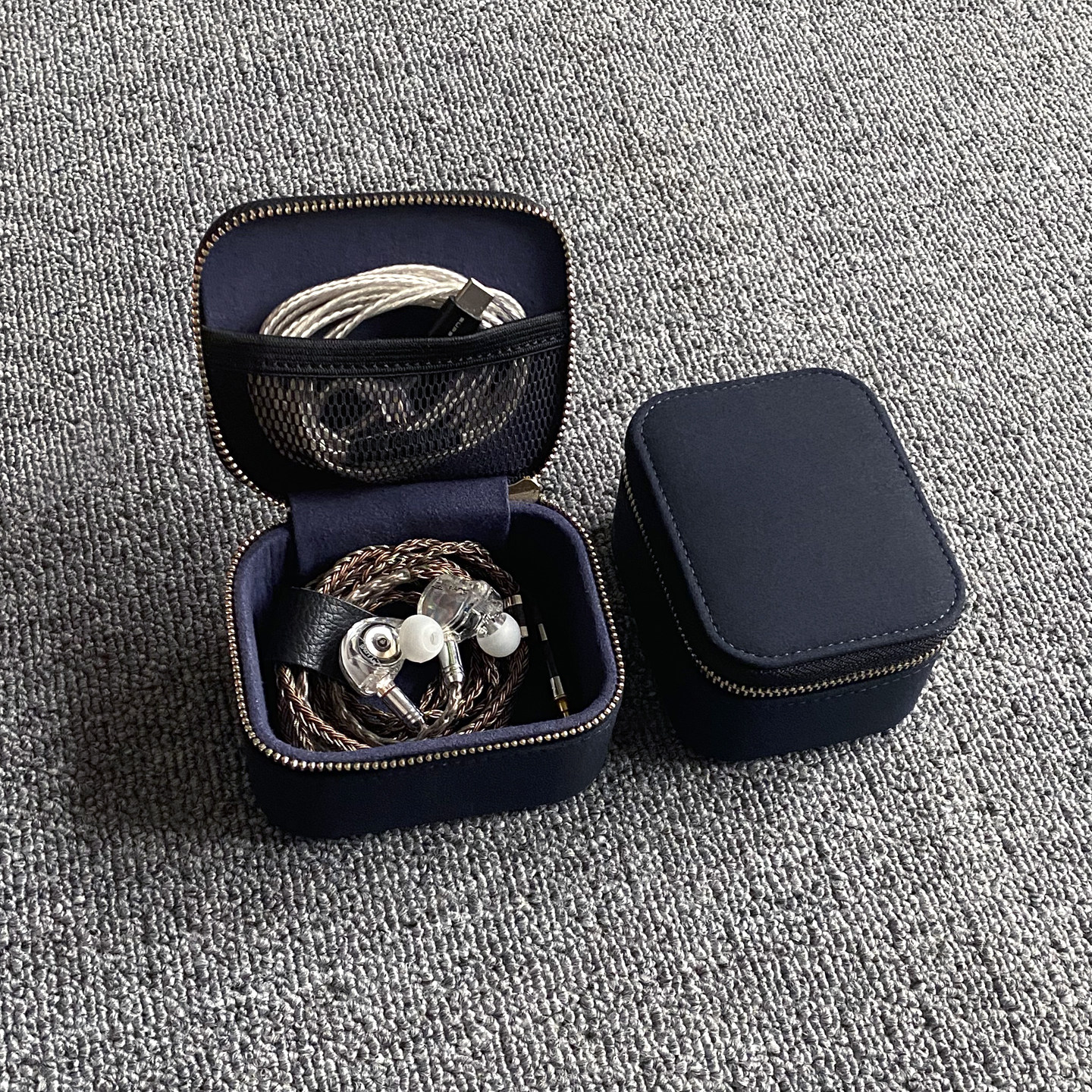 有线耳机收纳盒硬壳抗压防摔便携拉链包多功能数码配件线材收纳袋