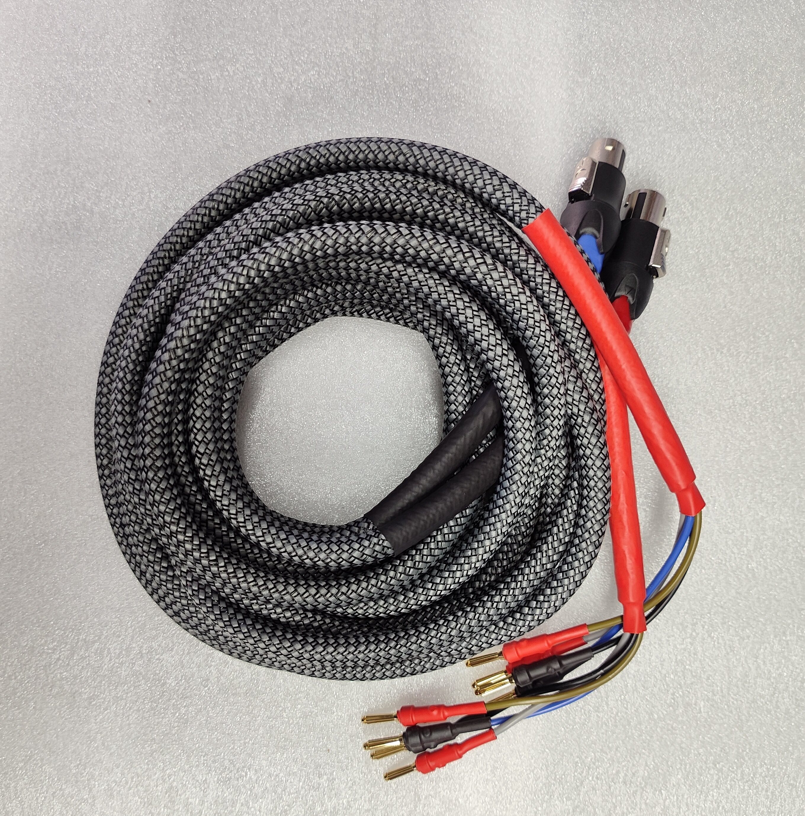 升级版喇叭线5米线长5.5寸和6.5寸电子分频功放音箱套装配套专用