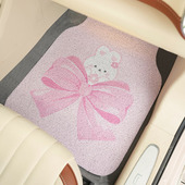 通用汽车卡通脚垫 汽车内饰用品女 可爱小兔丝圈地垫防脏车用脚垫