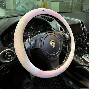 汽车方向盘套冬季短毛绒通用型女把套四季适用于思域大众朗逸速腾