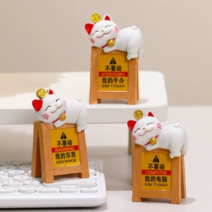Украшение Lucky Cat, новый бар для общественного питания, настольный номерной знак, кукла из смолы, милое креативное меню, табличка для заказа