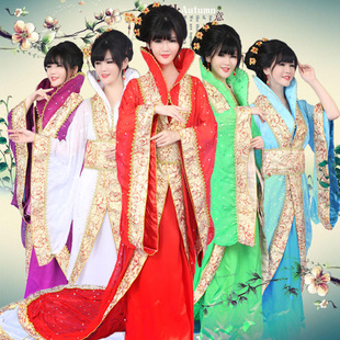 出租汉服女装曲裾贵妃服大唐公主服王后王母服女儿国国王服装