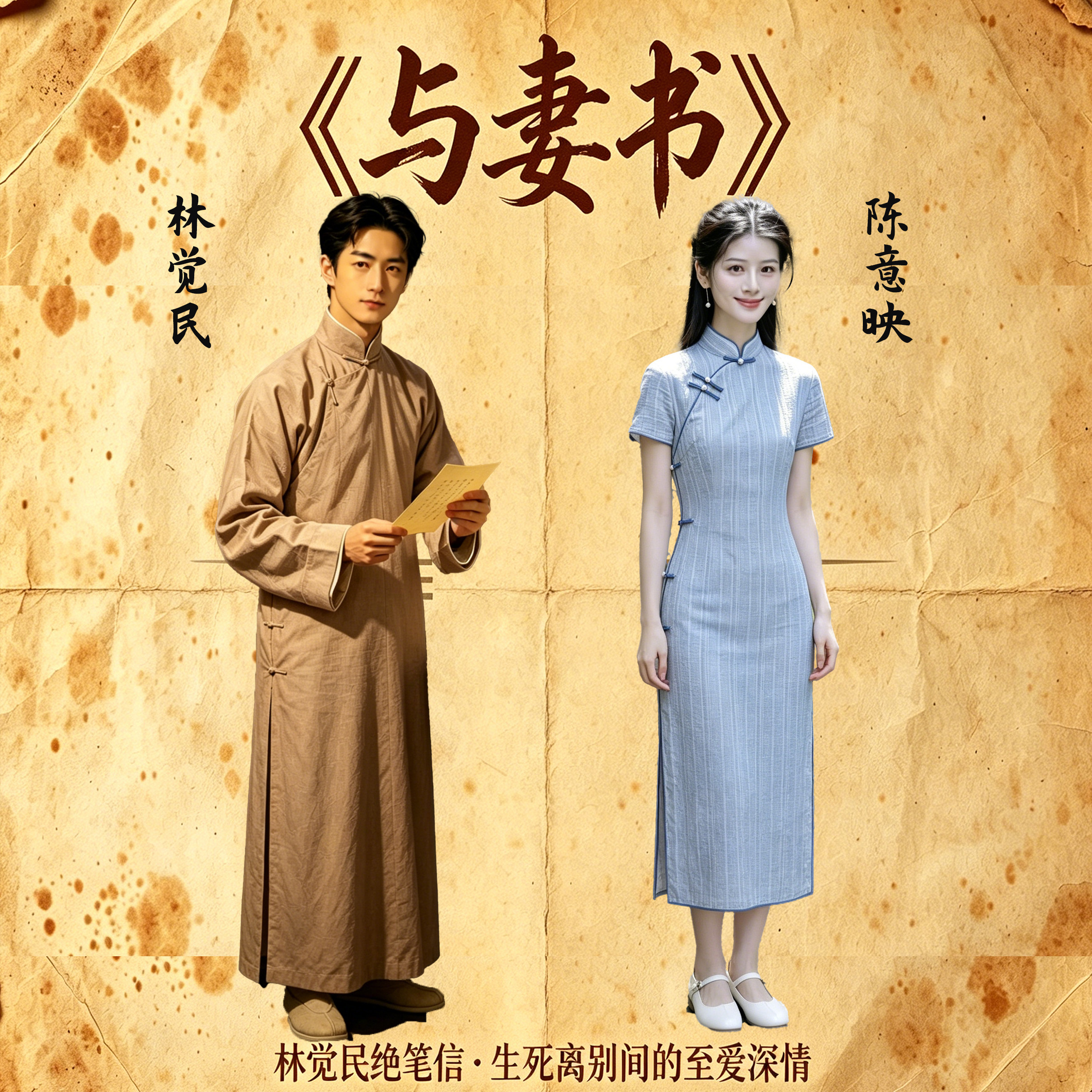 课本剧《与妻书》林觉民服装陈意映服装出租革命学生囚犯官员百姓