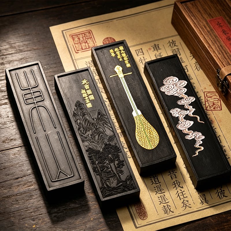 玄之斋古法油烟徽墨2两墨条