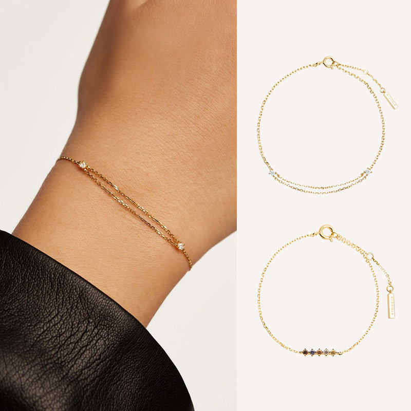 PDPAOLA女纯银小众手链生日礼物