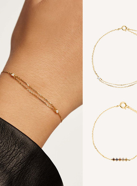 PD闺蜜手链女生夏ins小众设计网红设计新款宝石手链纯银礼物送女