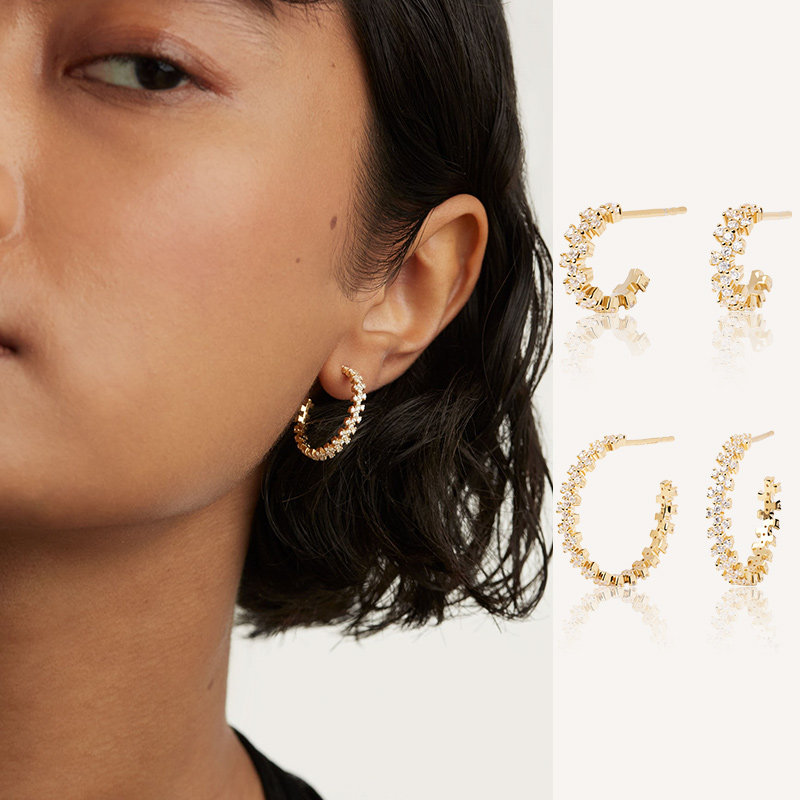 PDPAOLA纯银女高级感耳环礼物