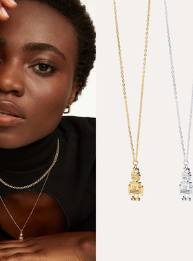 PDPAOLA纯银小机器项链生日礼物